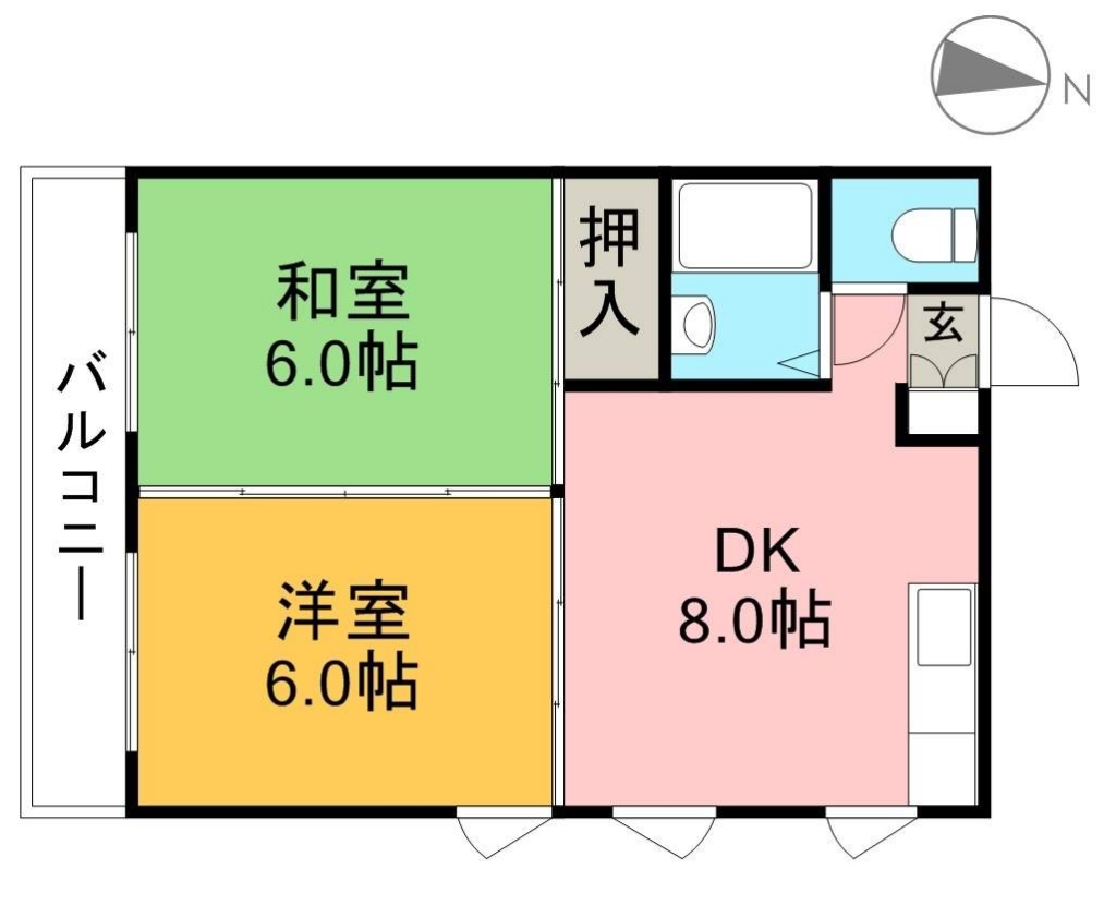 ウィズビル国沢 405号室 間取り