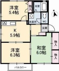 第二久保田ハイツ 202号室 間取り