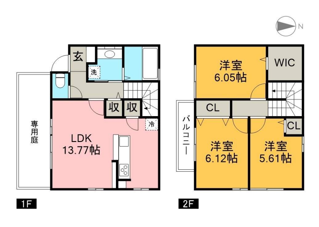 ルミウス万々 3号室 間取り
