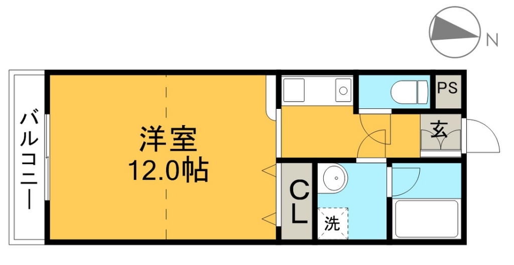 第二司コーポ 401号室 間取り