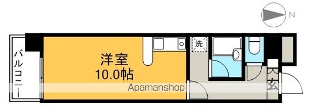 ラポール上町 205号室 間取り