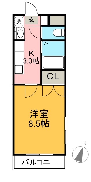 マンションリーベ 103号室 間取り