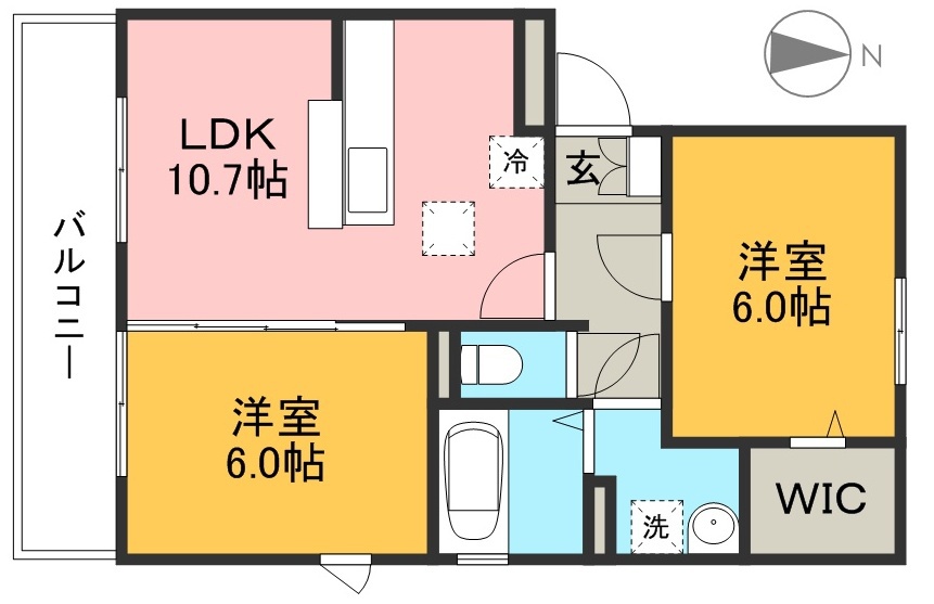 ブリッジ杉井流 301号室 間取り