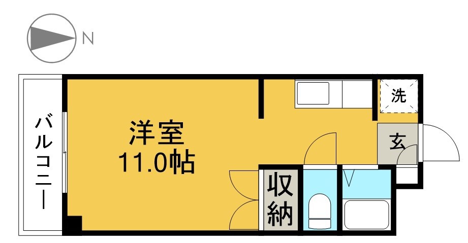 エトワール２１比島 103号室 間取り