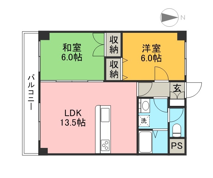ライトハウス 203号室 間取り