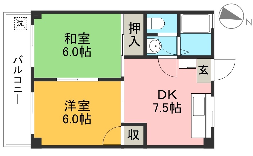 コーポミルキーウェイⅡ 303号室 間取り