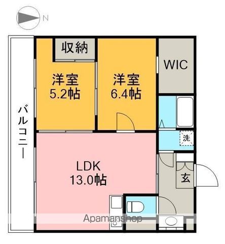 ＡＬＣＯー２ 302号室 間取り