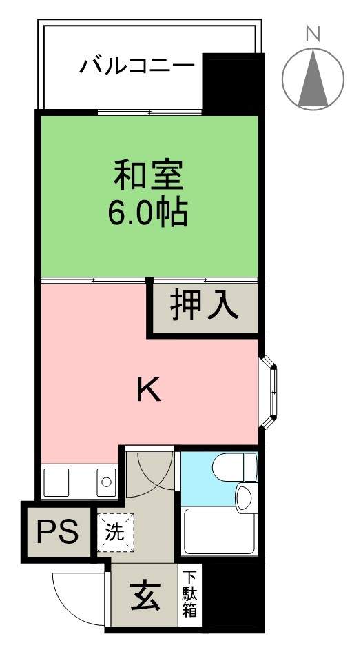 ダイアパレス追手前第３ 1002号室 間取り