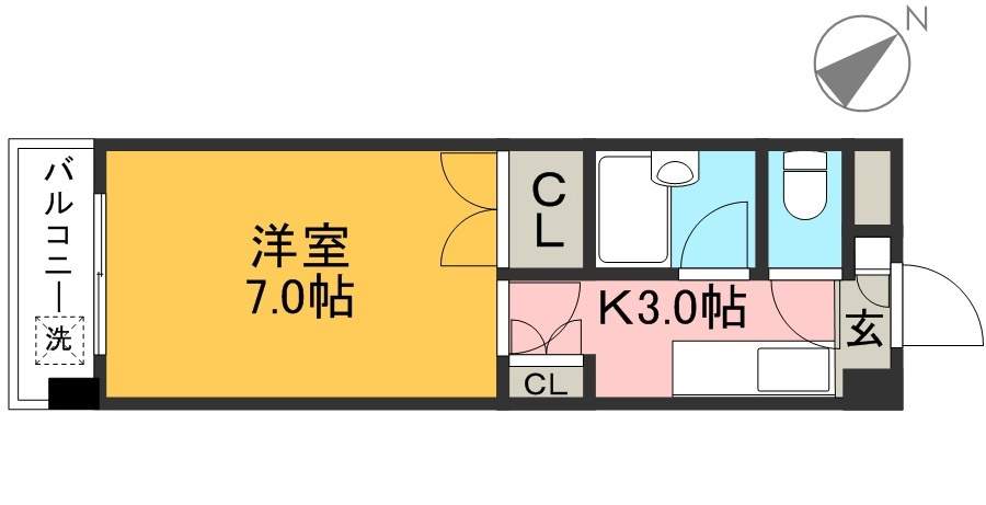 ジョイフル若草 305号室 間取り