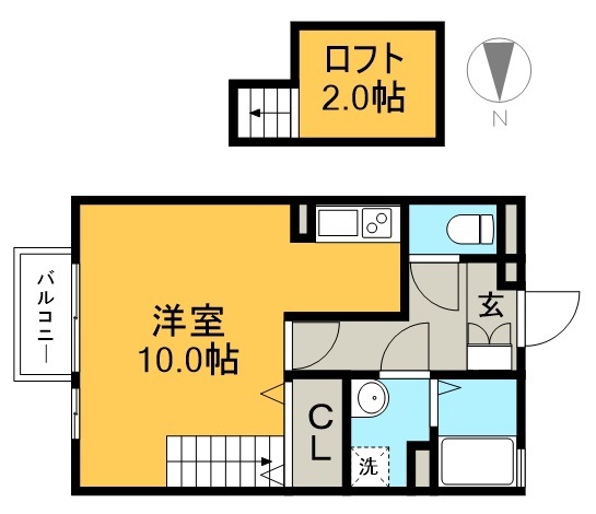 輝パレス 205号室 間取り