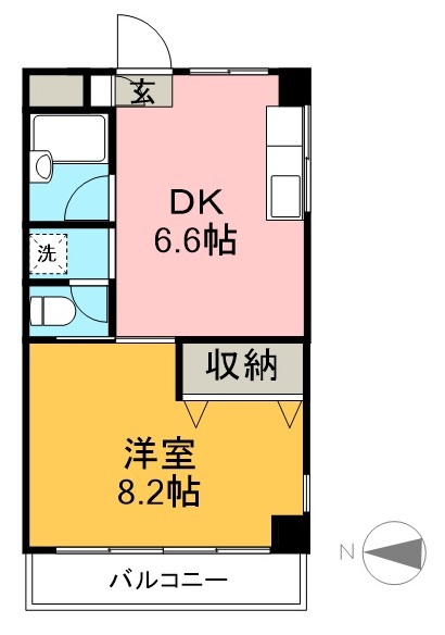 池本マンション 401号室 間取り