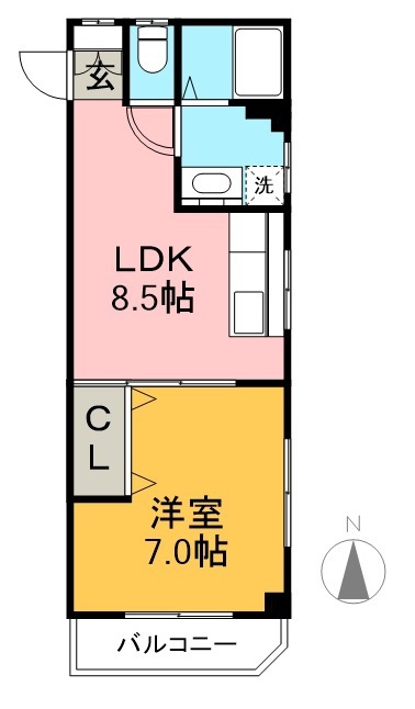 コーポエルフ 301号室 間取り