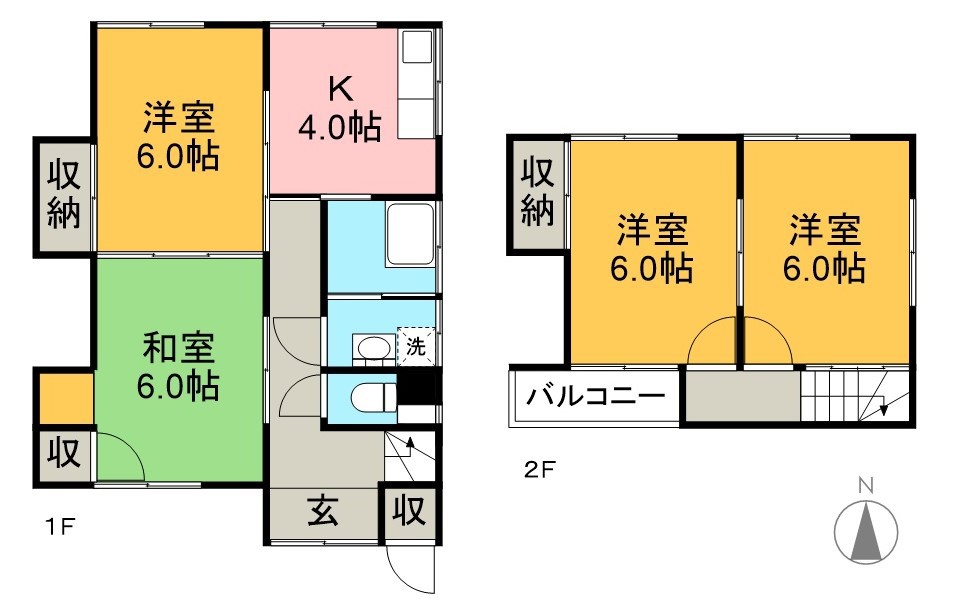 西尾棟割貸家 間取り