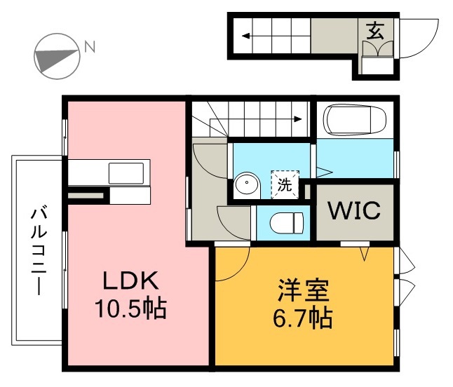 エクセル２１ 202号室 間取り