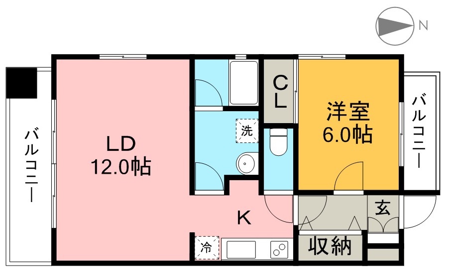 クロスアージュ 403号室 間取り
