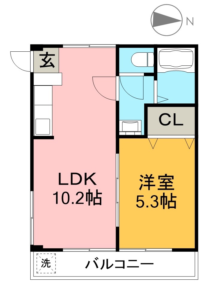 島田ハイツ 202号室 間取り