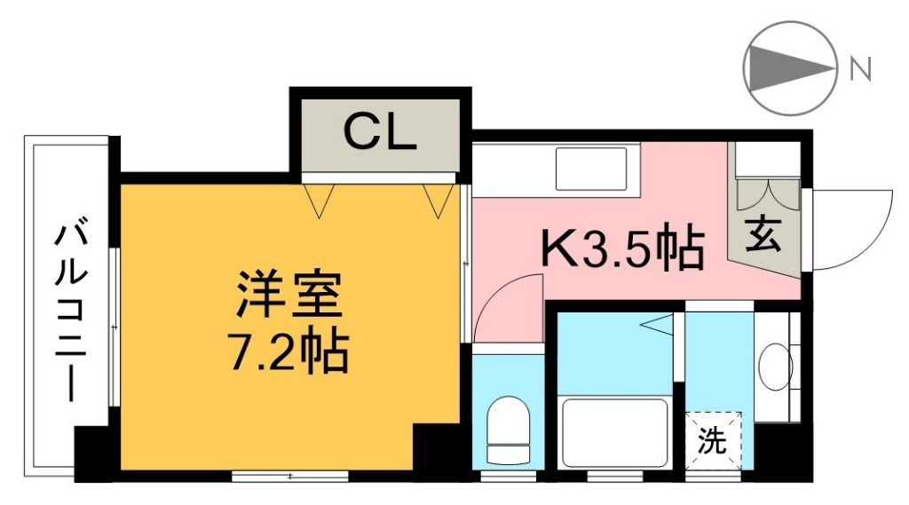 エスポワール大川筋 302号室 間取り