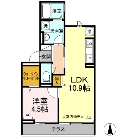 パピヨン 303号室 間取り