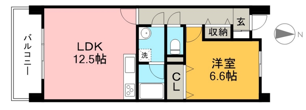 メゾンふだば 203号室 間取り