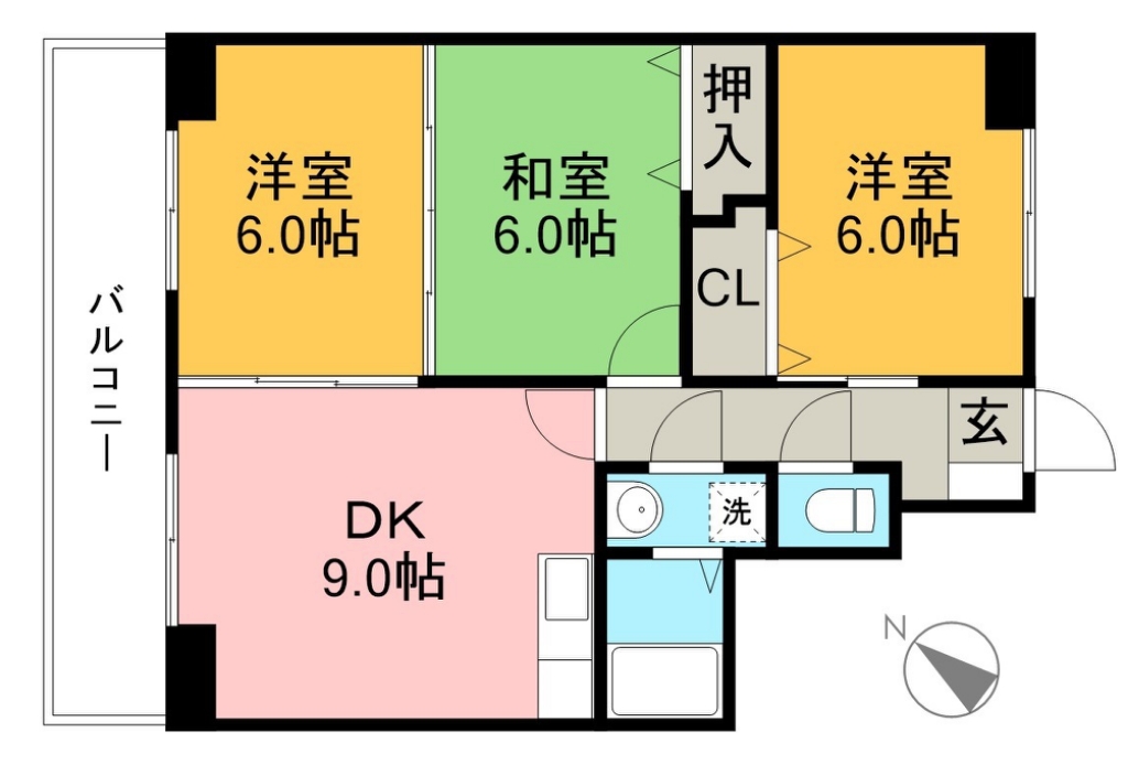 ロゼ３ 906号室 間取り