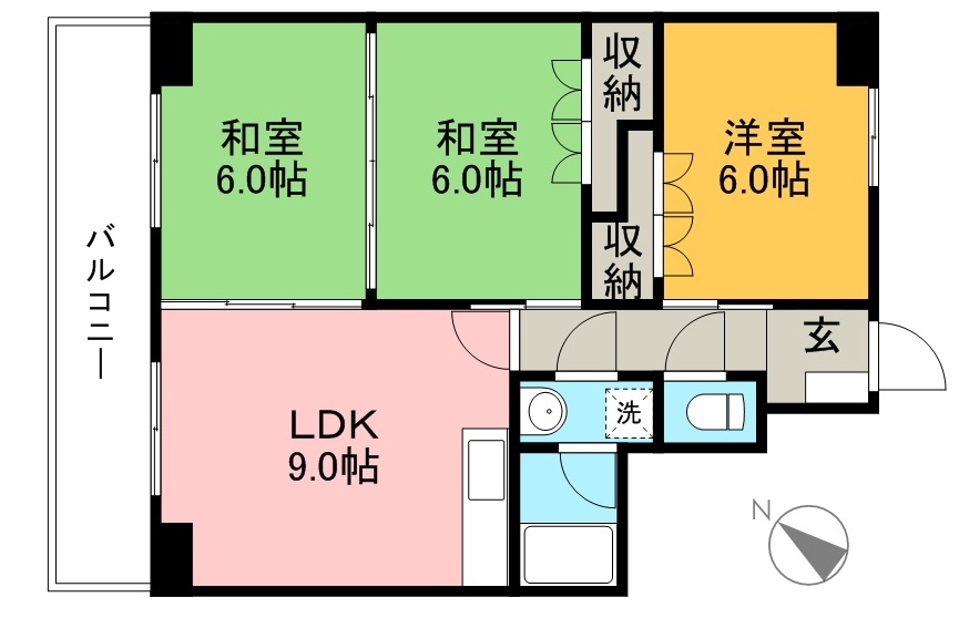 ロゼ３ 906号室 間取り