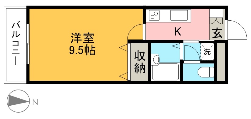 エポカ大川筋 603号室 間取り
