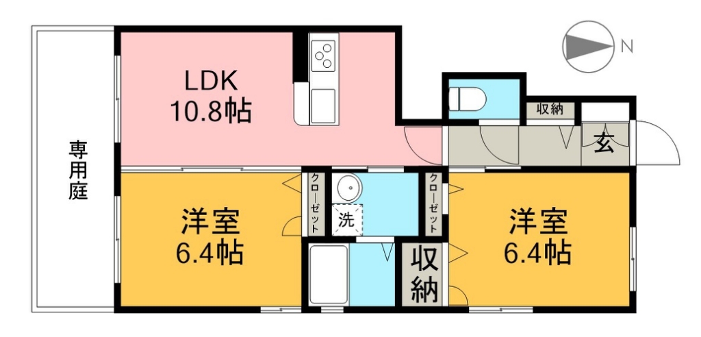 シャーメゾン万々Ⅱ 103号室 間取り