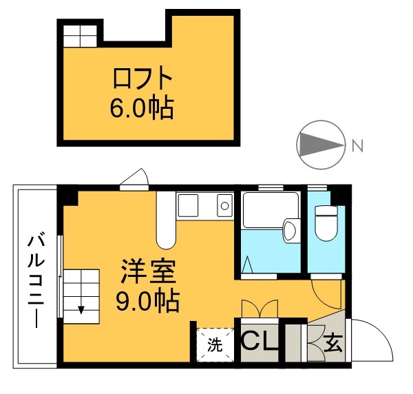 エトワール二葉 402号室 間取り