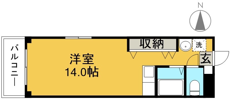 コーポ山本 203号室 間取り