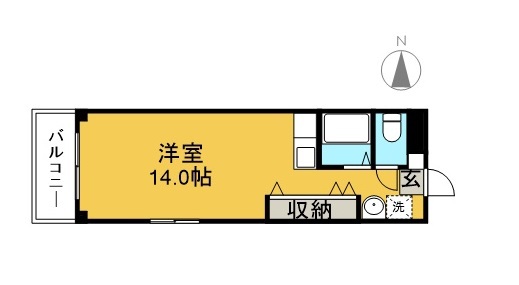 コーポ山本 201号室 間取り
