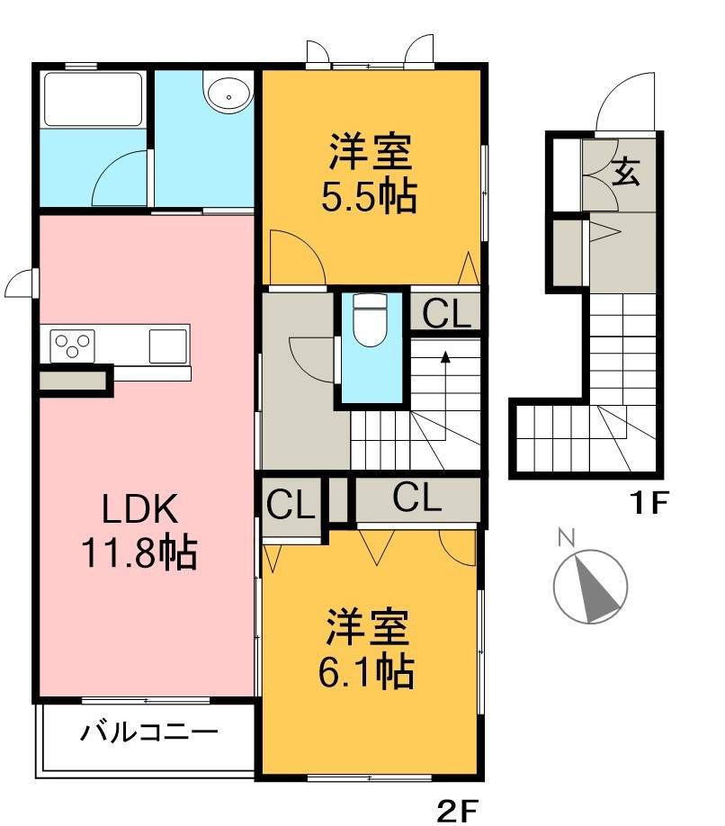 シャーメゾン　エルデ 201号室 間取り