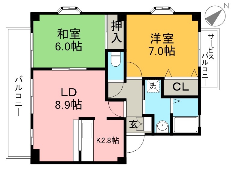 フォブール横浜 202号室 間取り