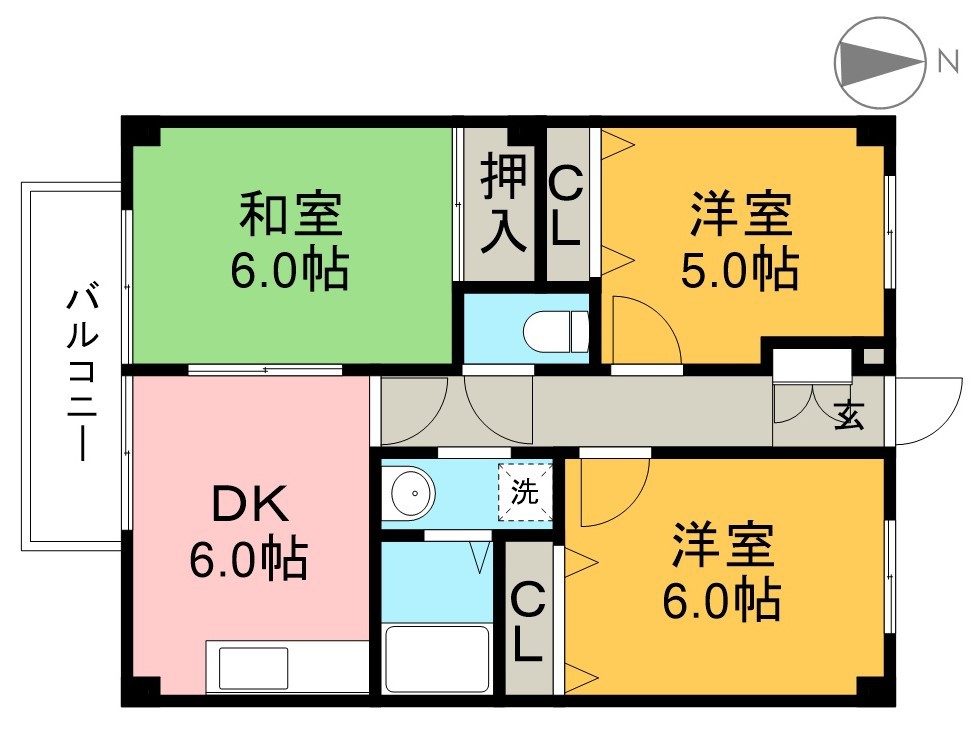 フォブール神田 204号室 間取り