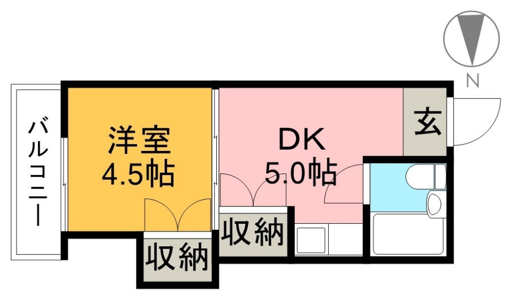 山下ナワテハイツ 502号室 間取り
