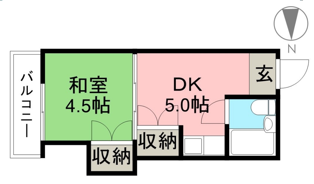 山下ナワテハイツ 502号室 間取り