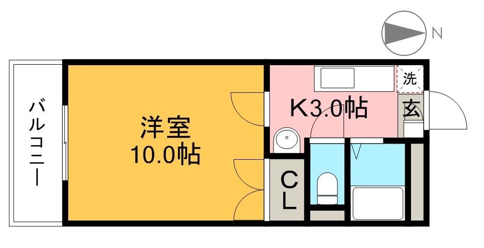 カートルセゾン 302号室 間取り