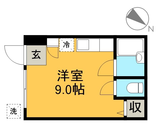レッドハットⅡ 102号室 間取り