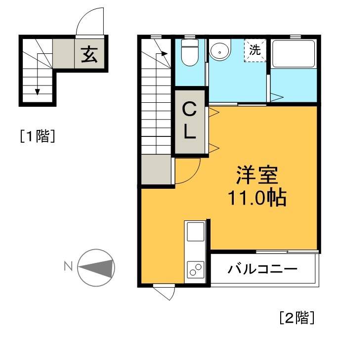 サンホーム南国ＮＥＯ 202号室 間取り