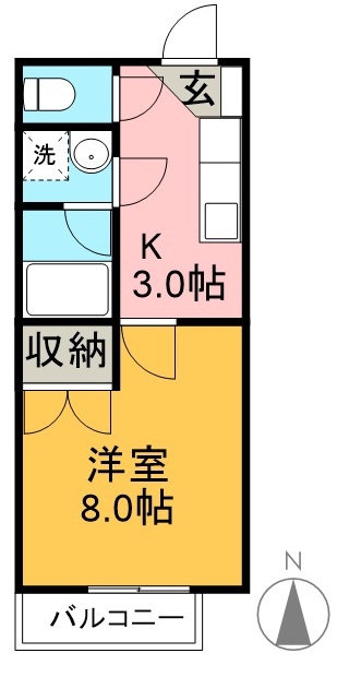 サンホーム南国Ｊｒ． 202号室 間取り