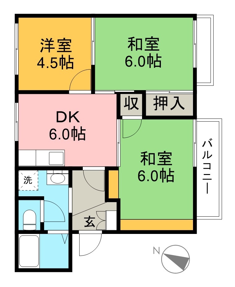 ＹＭハイツ 201号室 間取り
