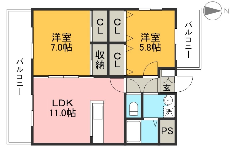 ハイツショウエイ　３番館 331号室 間取り
