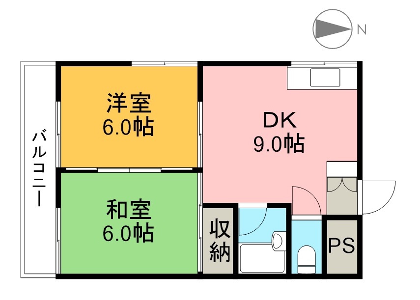 フタバハイフラット 間取り図