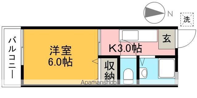コーポ田淵 203号室 間取り