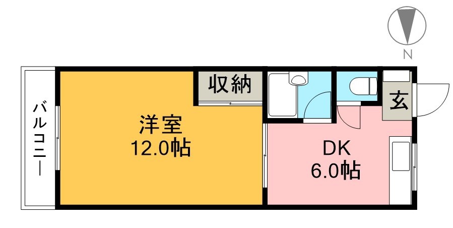 ロイヤル薊野 306号室 間取り