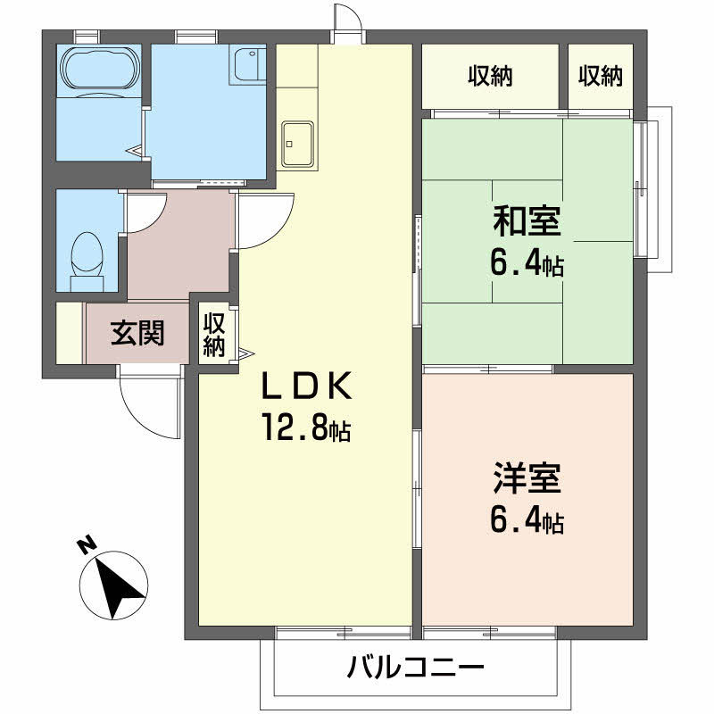 サンハイムⅢ 201号室 間取り