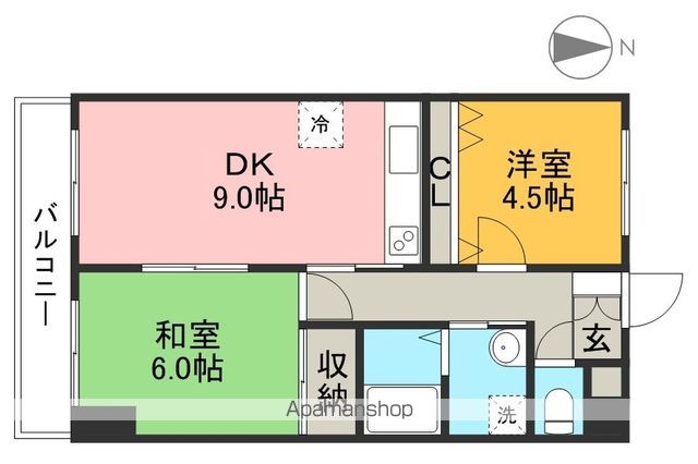 コーポ・リバーサイド 303号室 間取り