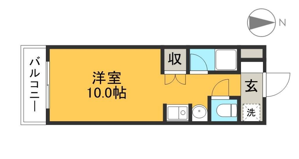 テイクプラス 202号室 間取り