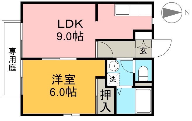 ＫＳハイツ 101号室 間取り