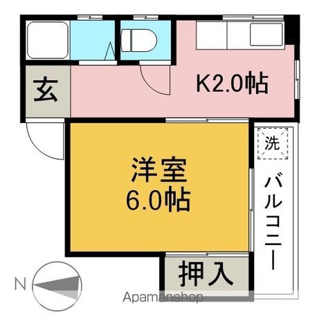 ハイツ寿 406号室 間取り