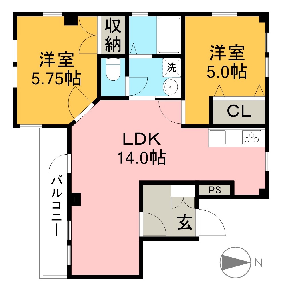 ベルアージュ 202号室 間取り